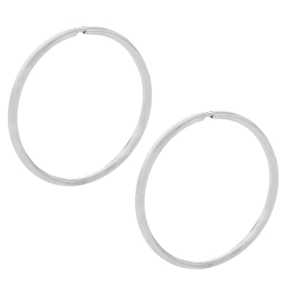 10mm Silver Hoop Earrings