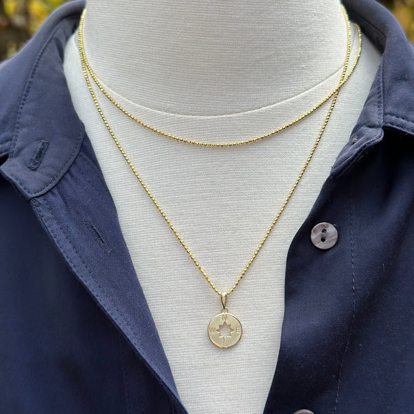 Gold Compass Necklace