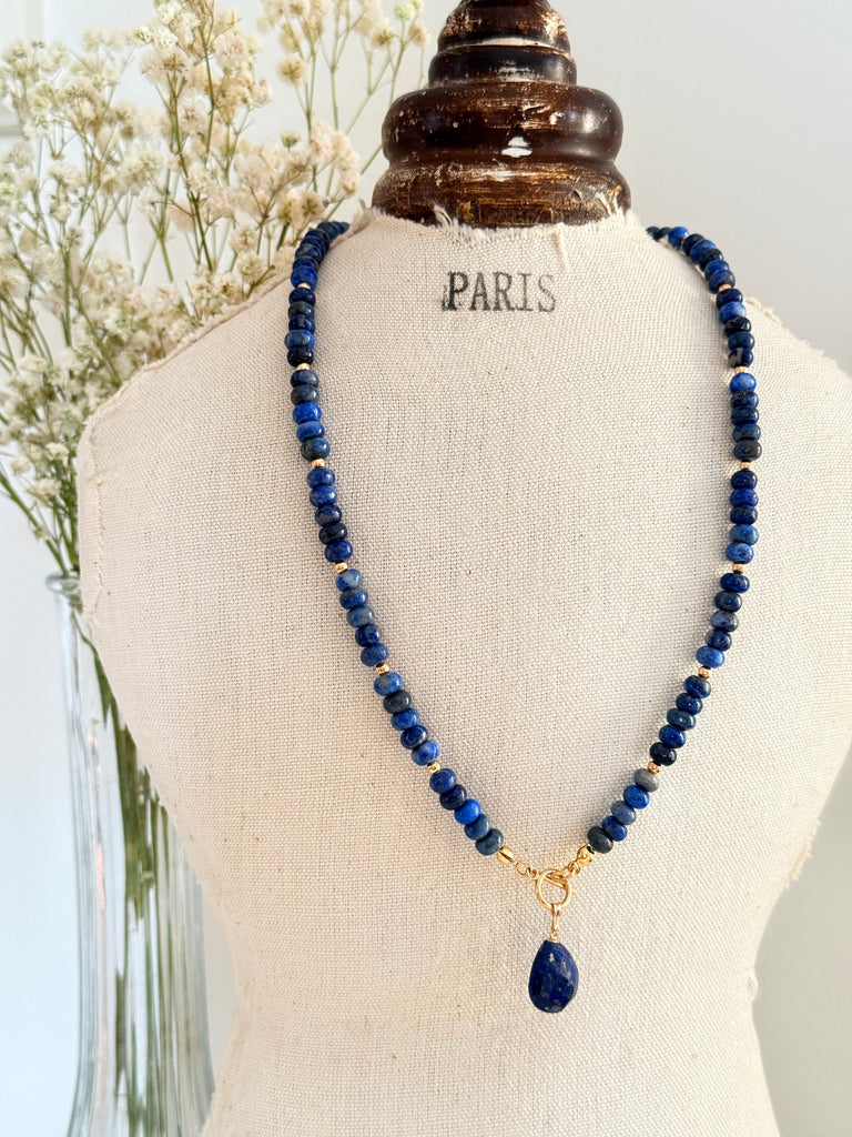 Blue Lapis Lazarus Statement Necklace - Sample Sale Exclusive - Citrus