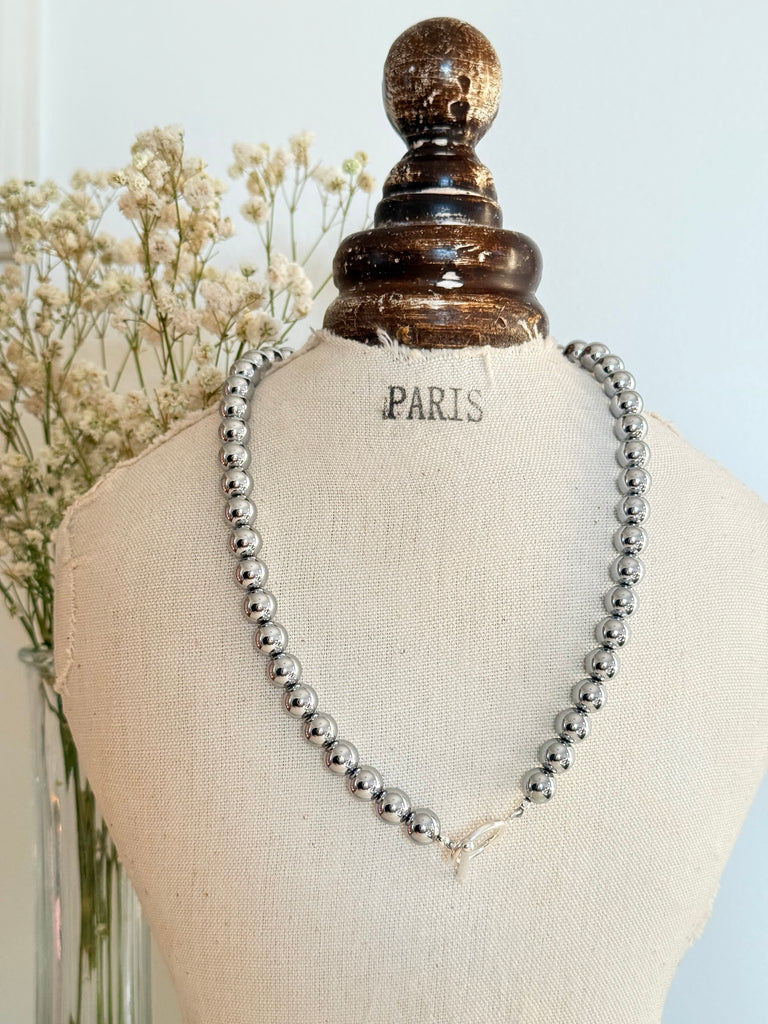 Antique Silver Hematite Statement Necklace - Sample Sale Exclusive - Citrus