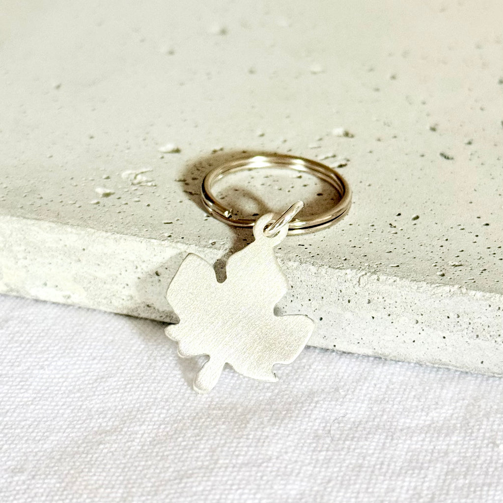 Sterling Silver Canadian Maple Leaf Key Chain