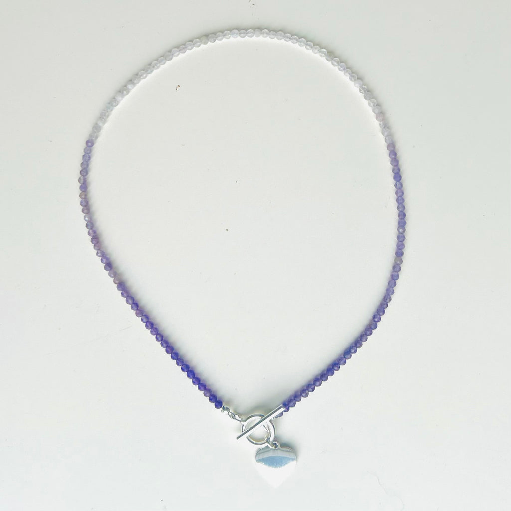 Amethyst Ombre Heart Necklace