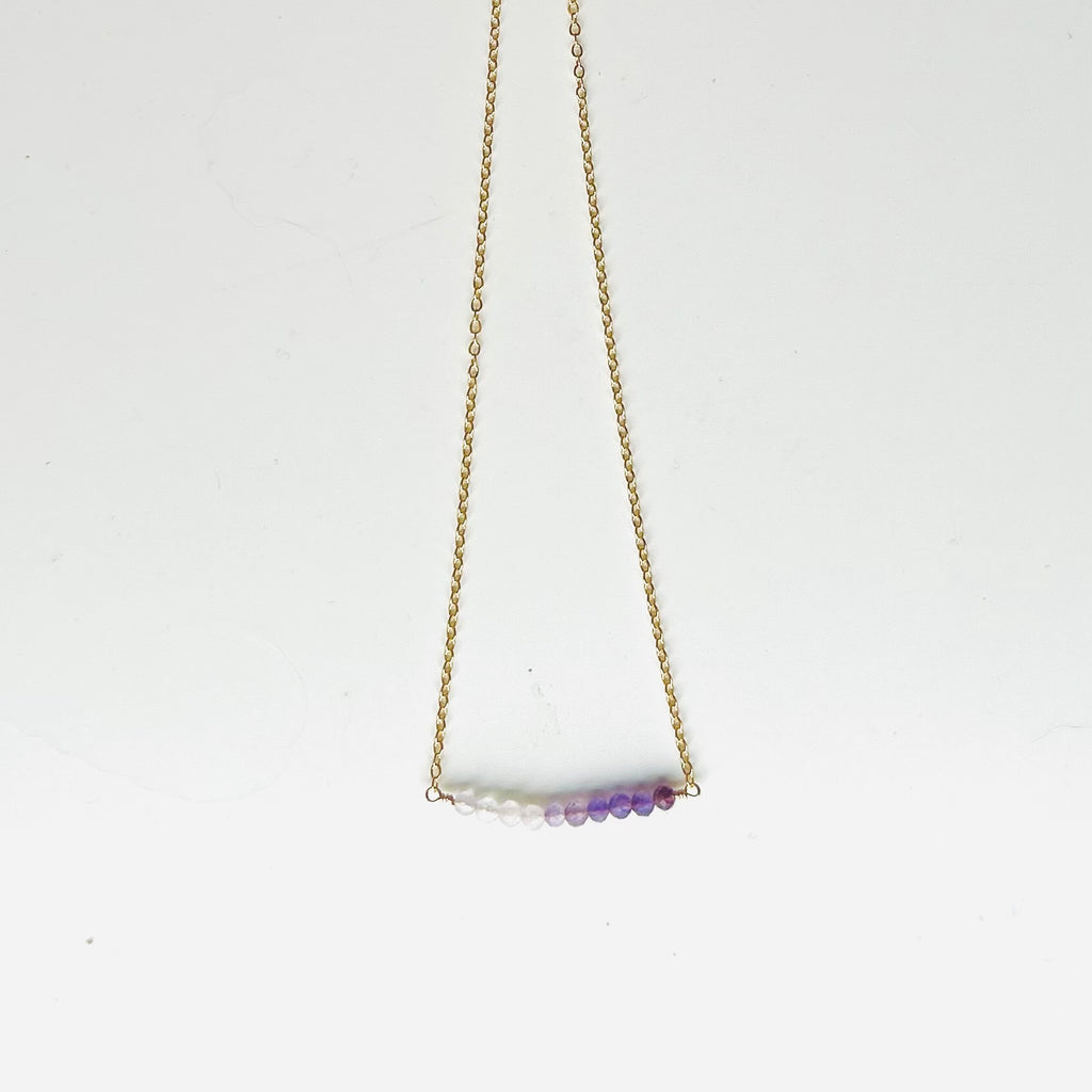 Gold Amethyst Ombre Necklace