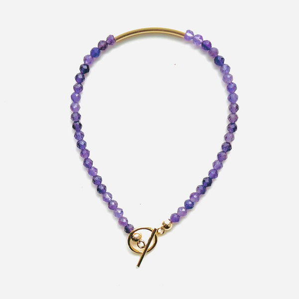 Gold Amethyst Bracelet