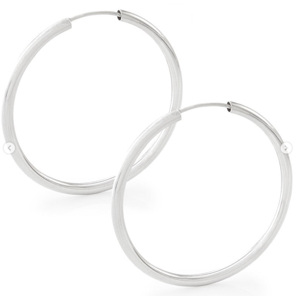 Collection of rose gold and silver hoop earrings made in Canada | CITRUS