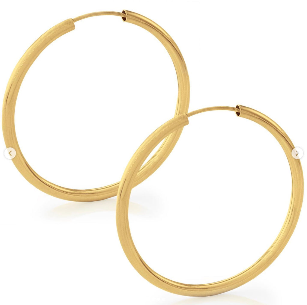 Collection of rose gold and silver hoop earrings made in Canada | CITRUS