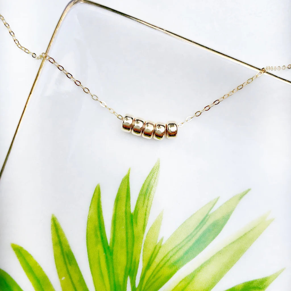Gold-filled Decade Necklace with beads – birthday personalized necklace Canada