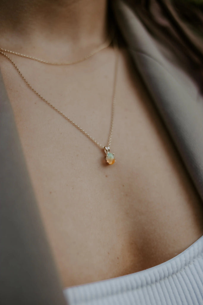 Opal Gold Charm - Citrus