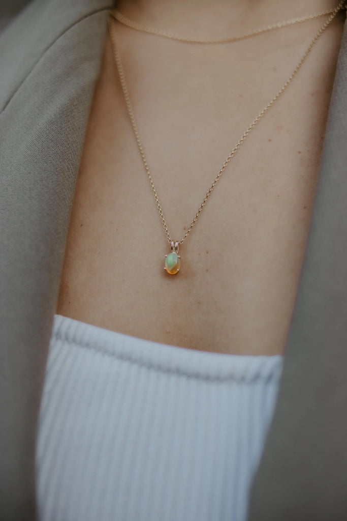 Opal Gold Necklace - Citrus