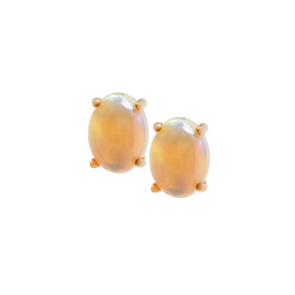 Opal Gold Stud Earrings - Citrus