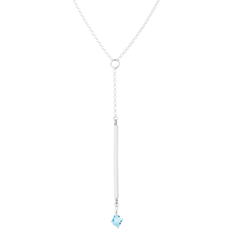 Aquamarine Lariat Necklace