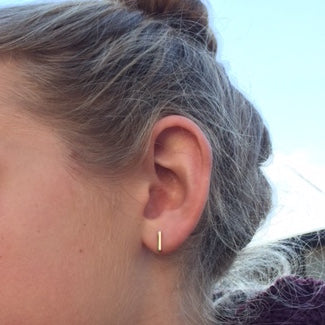 Rose Gold Bar Earrings
