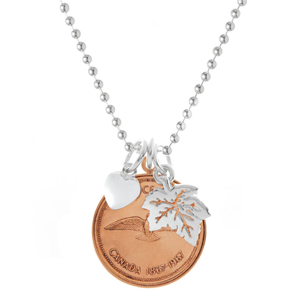 O Canada Necklace Copper Edged - Citrus