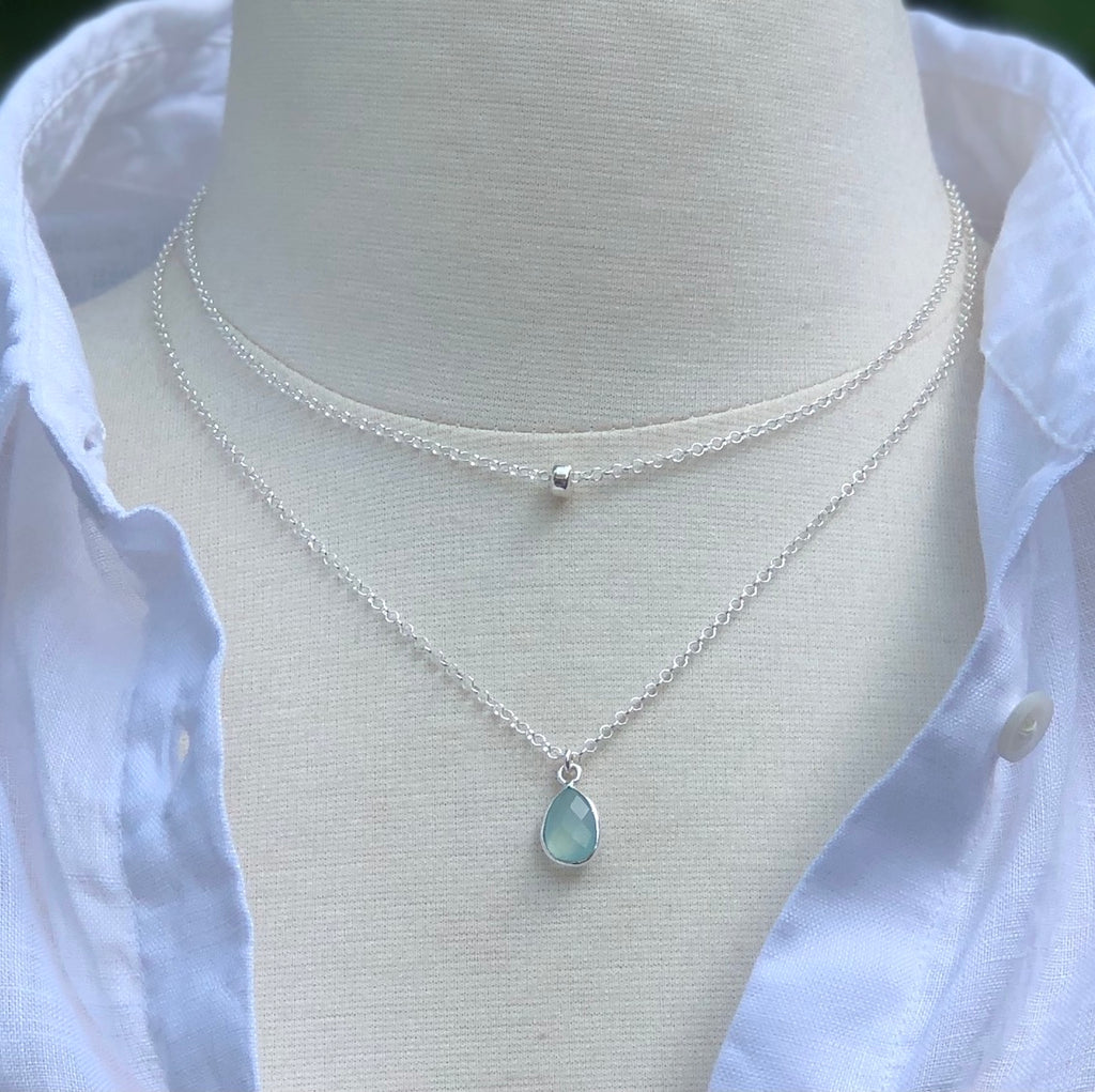Chalcedony Summer Necklace Layers