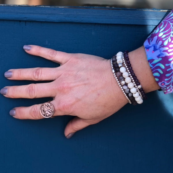 Frosted Amethyst Bracelet - Citrus