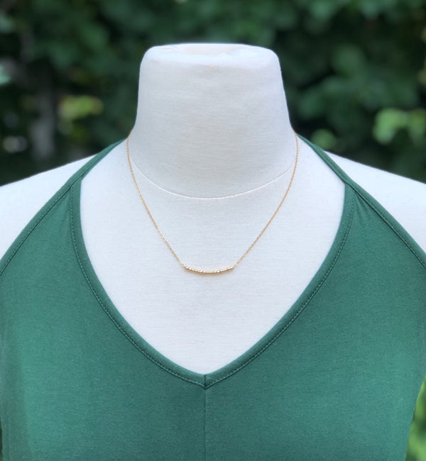 Gold Morse Code Necklace