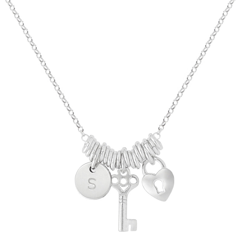 Key & Locket Necklace