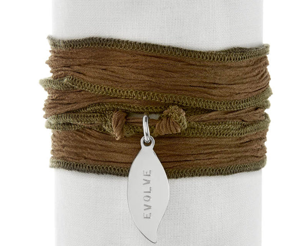 Army Green Silk Wrap