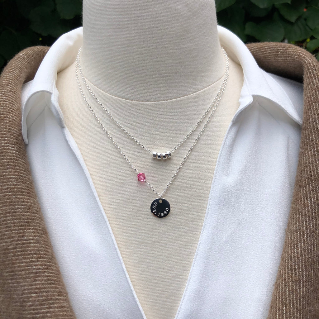 Layered Decade + Established Year Necklaces