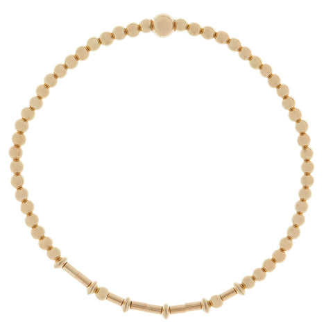 Morse Code Gold Bead Bracelet