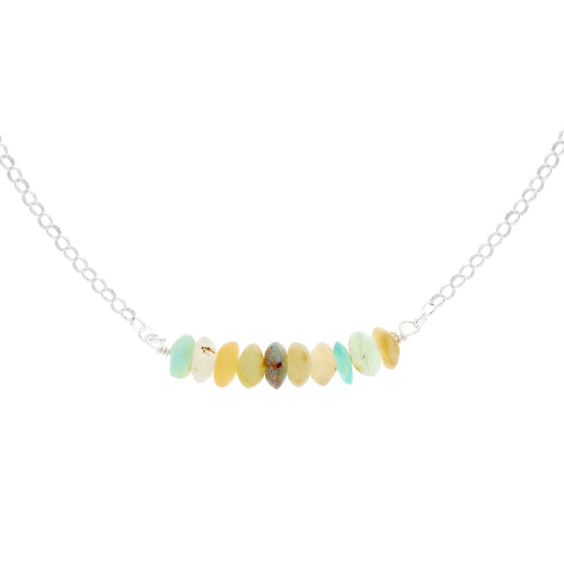 Peruvian Opal Bar Necklace