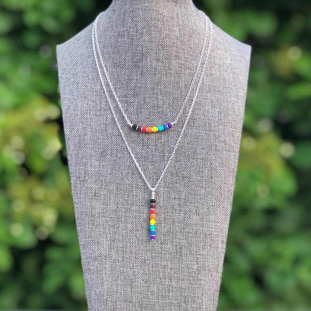 Rainbow Pride Drop Necklace