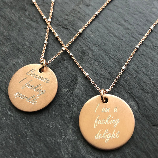 Rose Gold Affirmation Necklace - Citrus