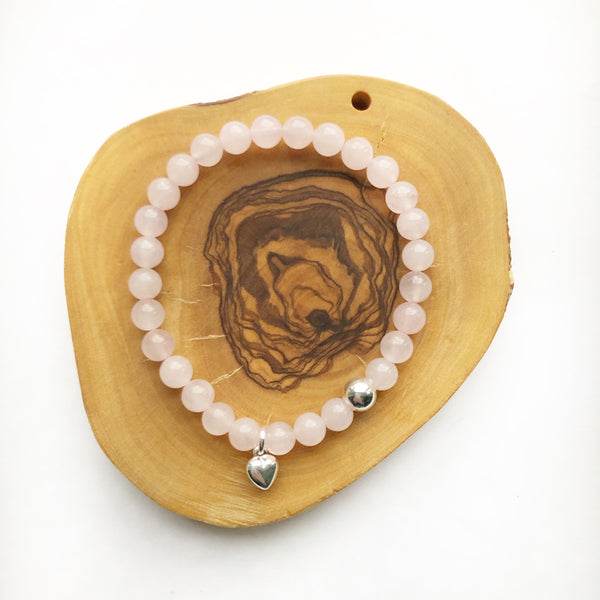 Rose Quartz Sweetheart Bracelet