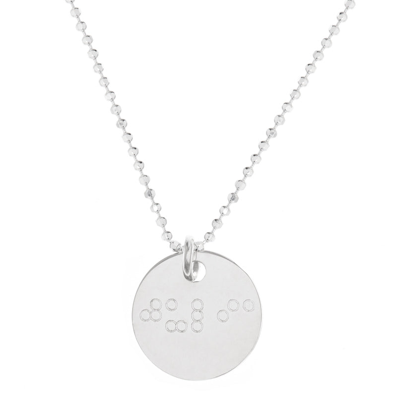 Silver Braille Necklace