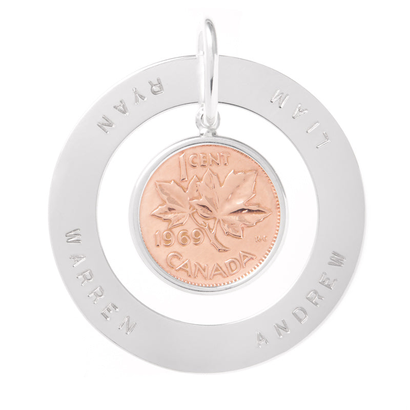 Slice Pendant with Penny Charm