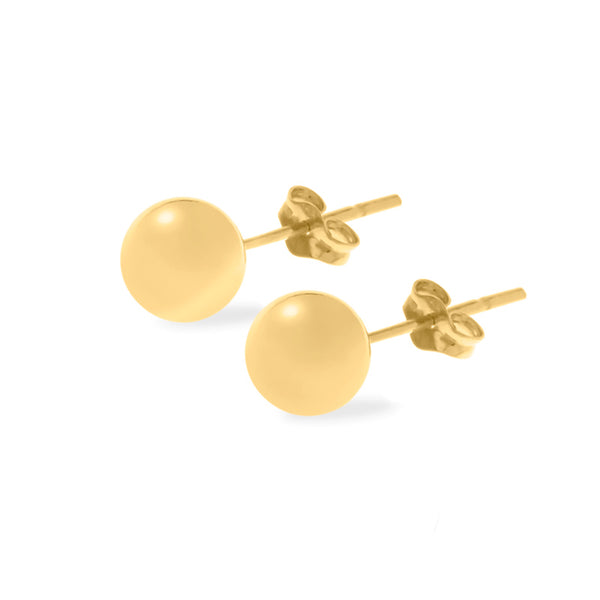 Small Yellow Gold Ball Stud Earrings