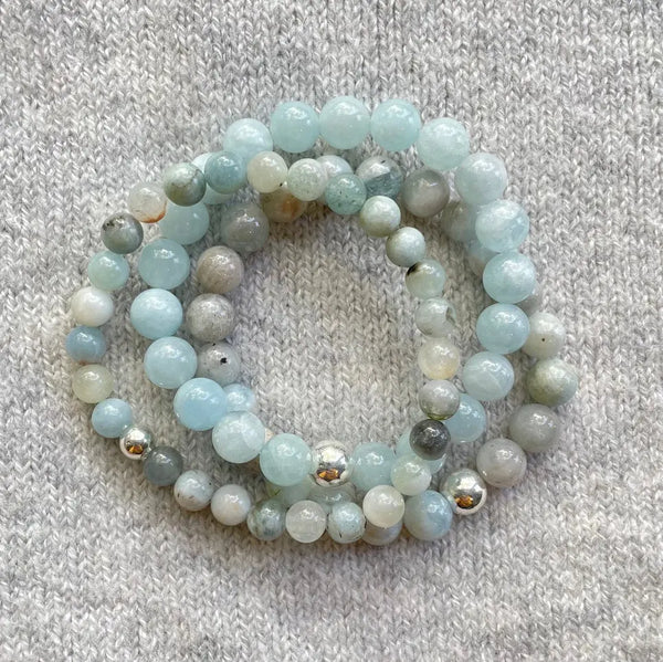 Aquamarine Bracelet Stack - Citrus