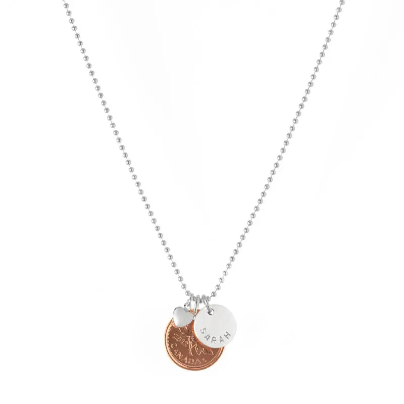 Citrus Silver // Silver Jewellery, Handmade jewelry in Toronto // Our Canadianna collection with patriotic jewellery, canadian penny jewelry, hockey jewelry // penny necklace, canadian penny necklace