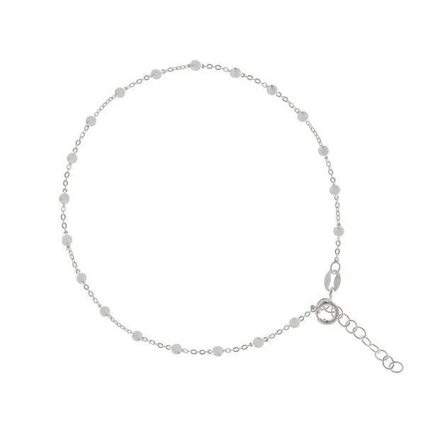 Silver Bead Anklet - Citrus
