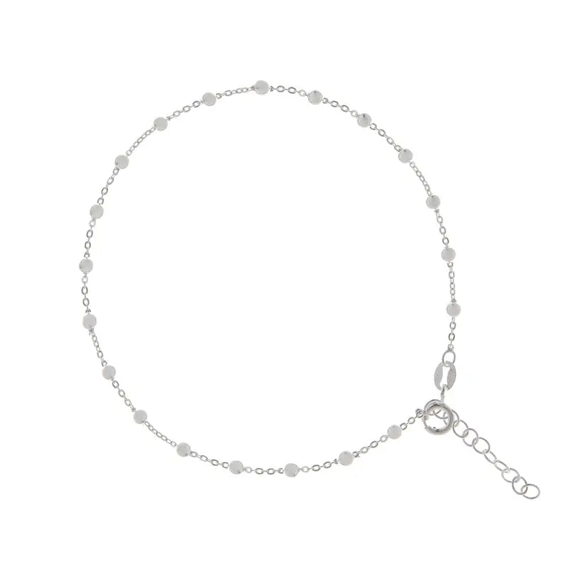 Silver Bead Anklet - Citrus