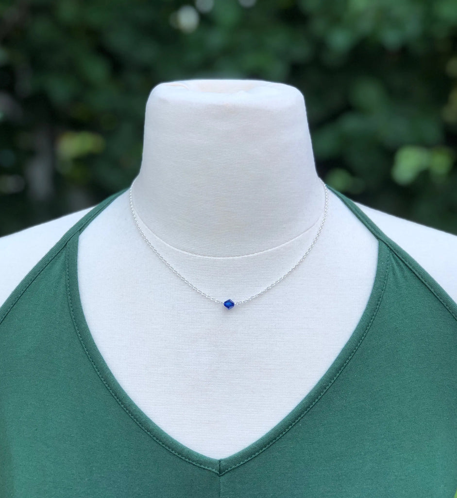 Simple Birthstone Necklace - Citrus