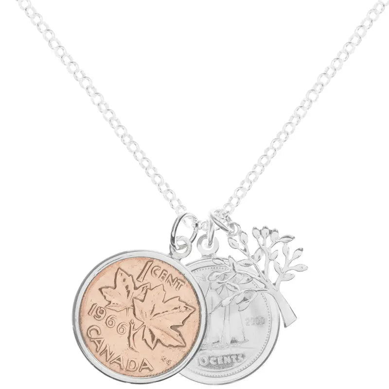 Canadian Coin Necklace - Citrus