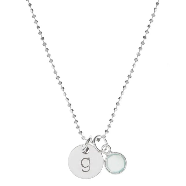 Chalcedony Initial Necklace - Citrus