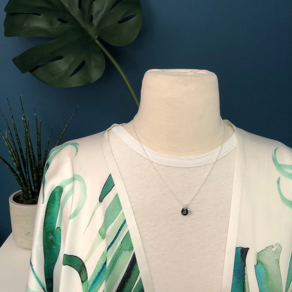 Chalcedony Initial Necklace - Citrus