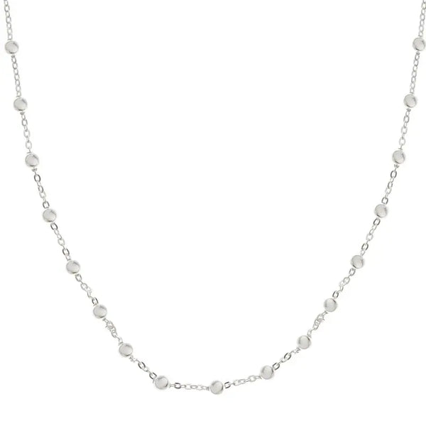 Silver Bead Necklace - Citrus