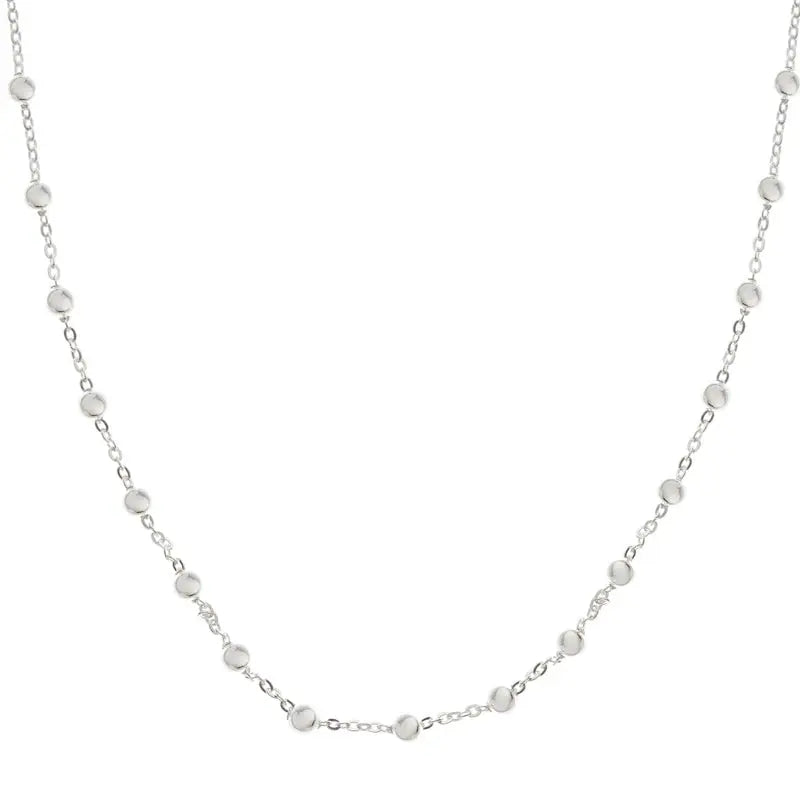Silver Bead Necklace - Citrus