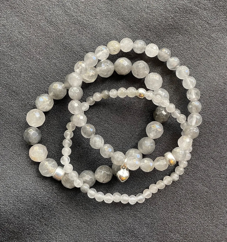 50 Shades of Grey Bracelet Stack - Citrus