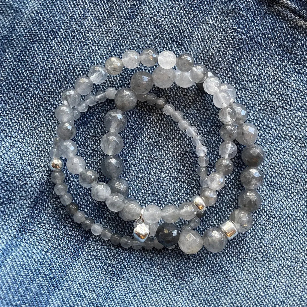 50 Shades of Grey Bracelet Stack - Citrus