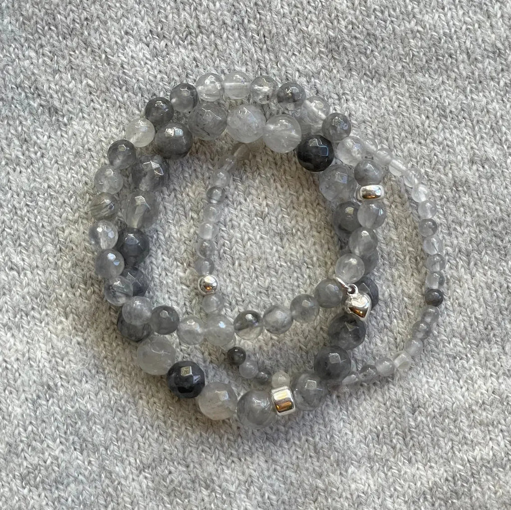 50 Shades of Grey Bracelet Stack - Citrus