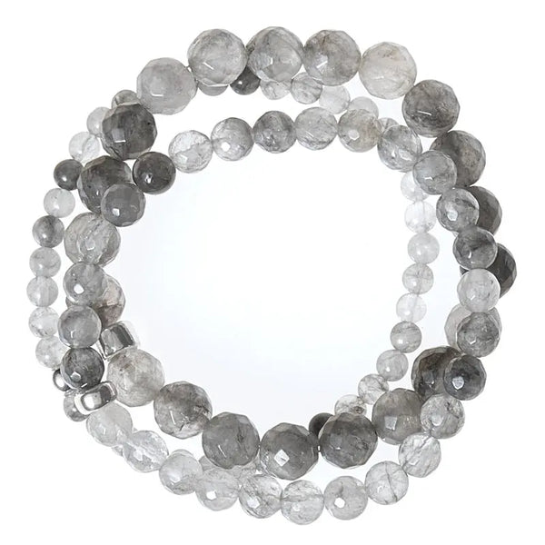 50 Shades of Grey Bracelet Stack - Citrus