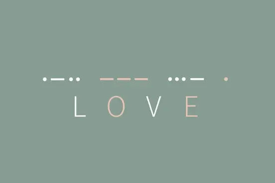 Love Morse Code Bracelet Stack - Citrus