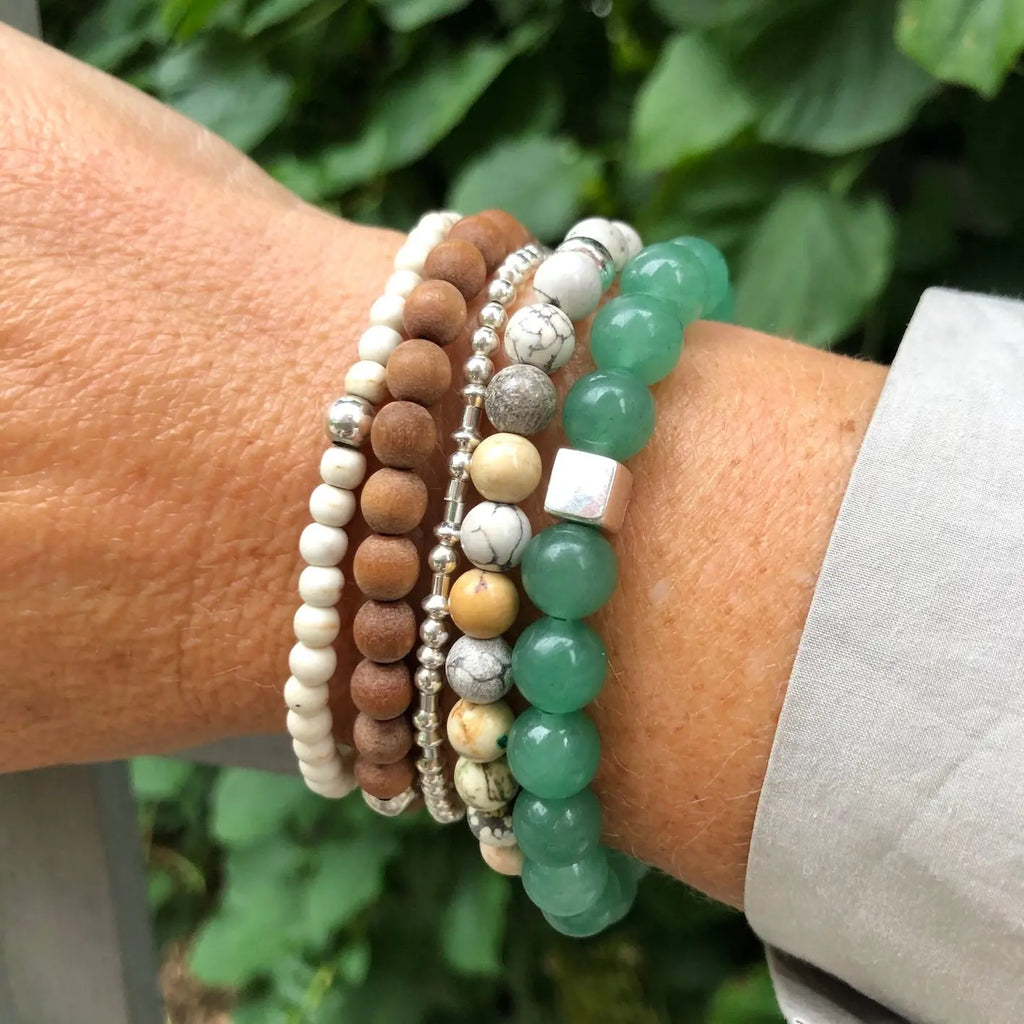 Strength Morse Code Bracelet Stack - Citrus