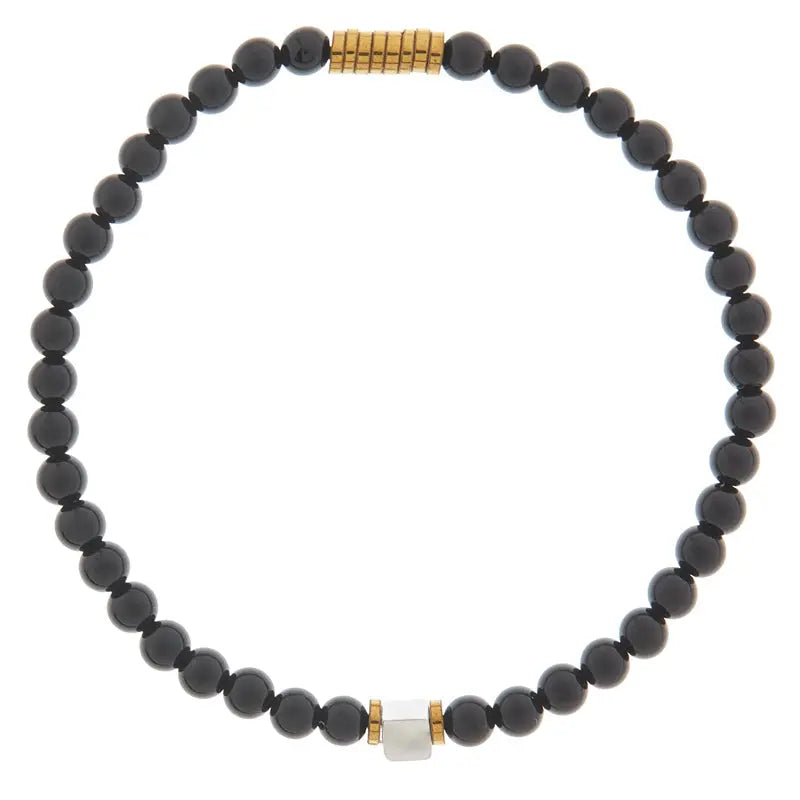 Warrior Initial Bracelet Stack - Citrus