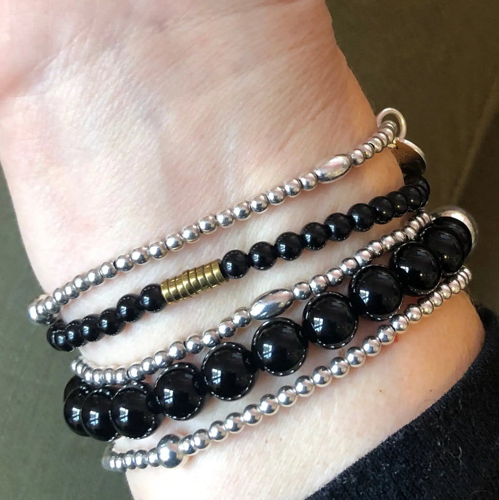 Warrior Initial Bracelet Stack - Citrus