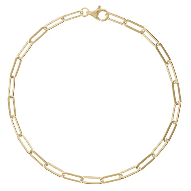 Yellow Gold Paperclip Bracelet - Citrus